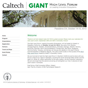 GIANT High Level Forum on Leading Innovation Ecosystems